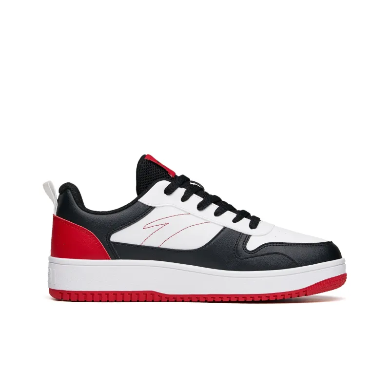 Anta Life Collection Anti Slip Wear Resistant Low Top Skateboard Shoes Men's Black White Red-1