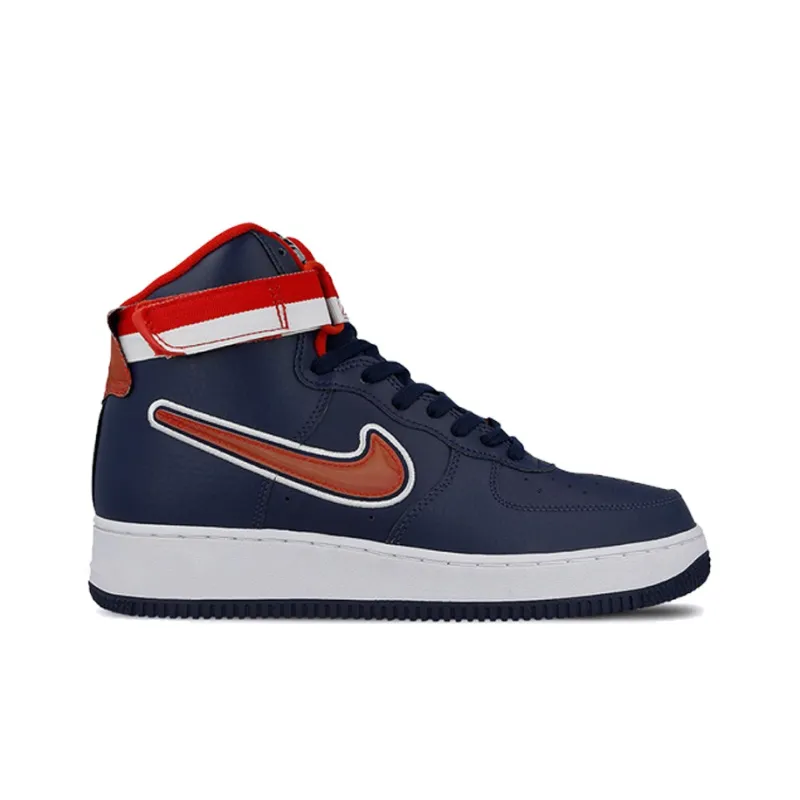 Nike Air Force 1 High Sport Nba Midnight Navy University Red-1