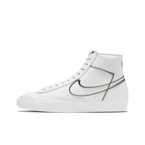 Nike Blazer Skateboard Shoes Men Mid-Top White/Silver