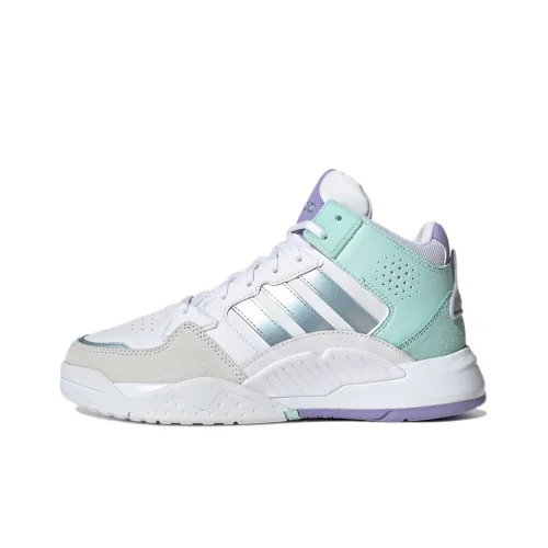 Adidas Neo 5th Quarter Skateboard Shoes Women's Mid-Top White/Blue/Purple