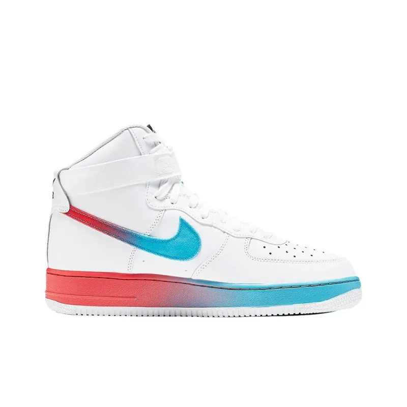 Nike Air Force 1 High Gradient White Blue Fury Ember Glow-1