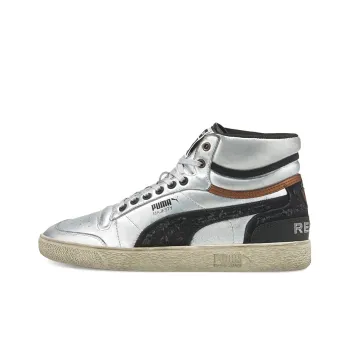 PUMA Ralph Sampson Retro Skateboarding Shoes Silver Unisex