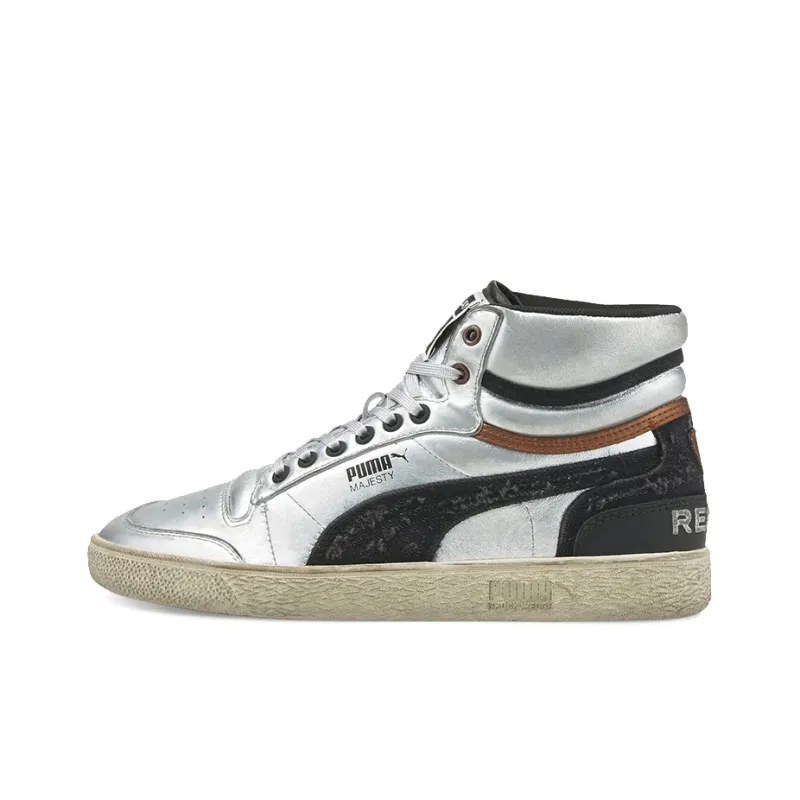 PUMA Ralph Sampson Retro Skateboarding Shoes Silver Unisex-0