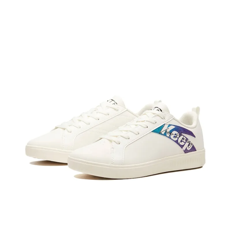 Anta Life Collection Lightweight Wear-Resistant And Slip-Resistant Low-Top Skateboard Shoes Men's White Green Purple-1