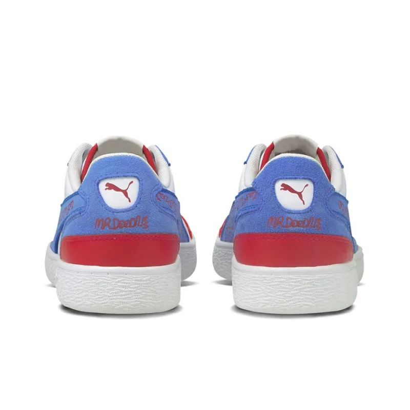 PUMA Ralph Sampson Mr Doodle Casual Shoes White/Blue/Red-4