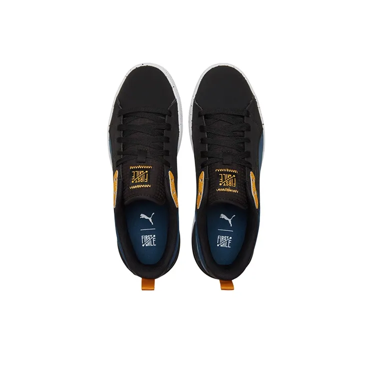 PUMA Unisex Suede Bloc Low Top Sneakers Blue/Black-3