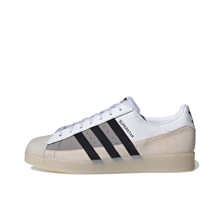 Adidas superstar white khaki best sale