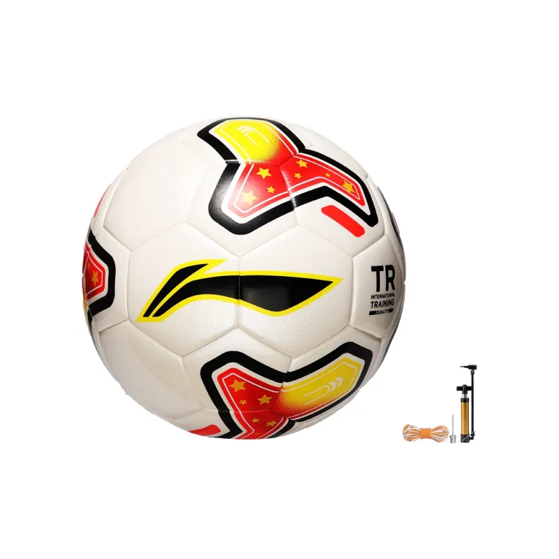 LiNing Size 4 Ball Soccer PU Seamless Thermal bonding Unisex White Yellow Red-0