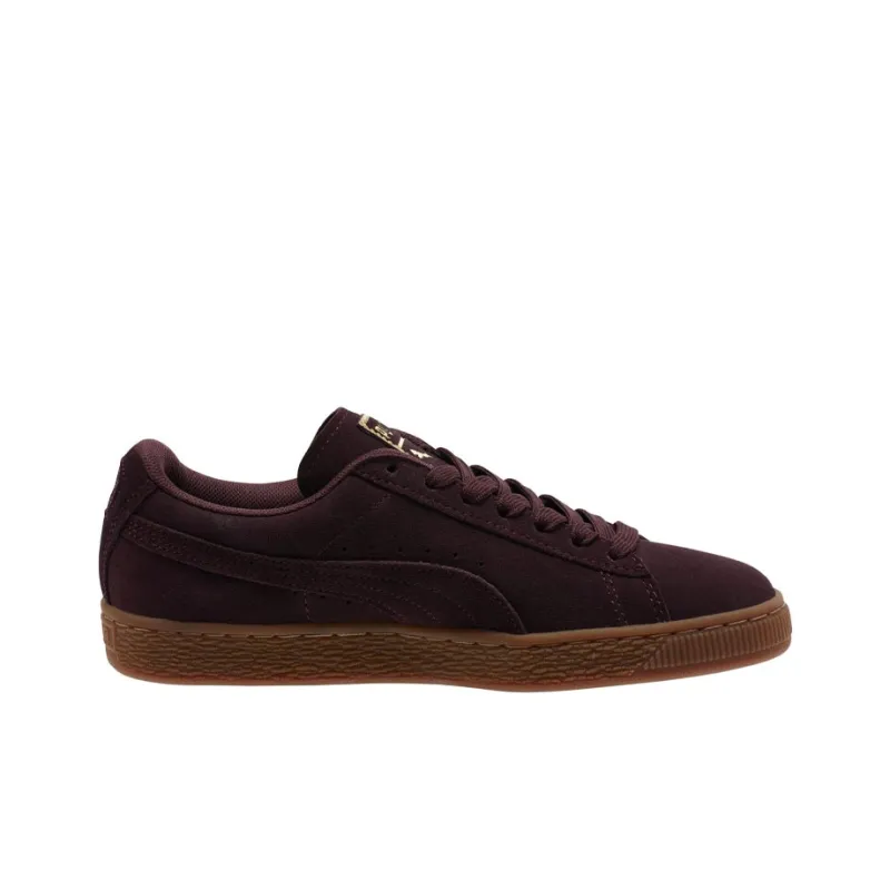 PUMA Suede Series Skateboard Shoes Women's Low Top Purple-1