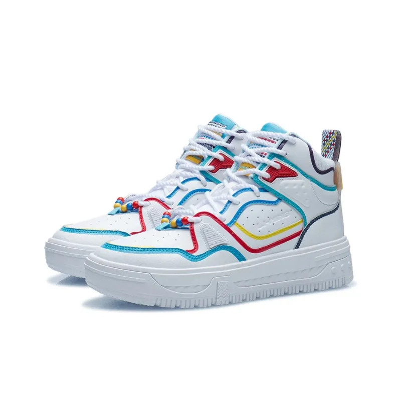 LiNing The Domain Line Execute High Top Skateboard Shoes Women's White-2