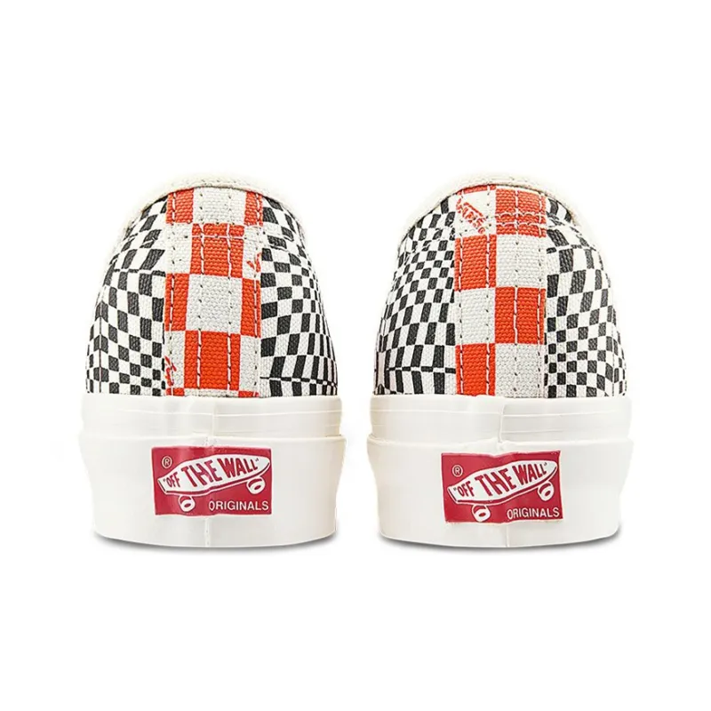 Vans Authentic Logo Check Flame Black-4
