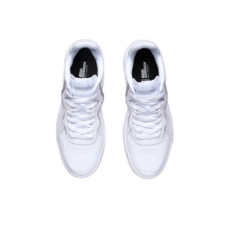 LiNing SPWV Lite Coverage Slip Resistant And Abrasion Resistant Low Top Skateboard Shoes Men's White Gray-3