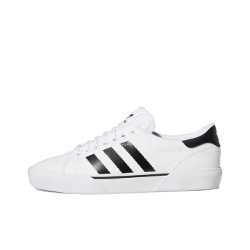 Adidas Originals Abaca Wear-Resistant Slip-Resistant Low-Top Skateboard Shoes Men's White Black