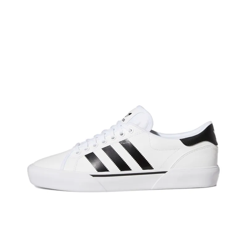 Adidas Originals Abaca Wear-Resistant Slip-Resistant Low-Top Skateboard Shoes Men's White Black-0