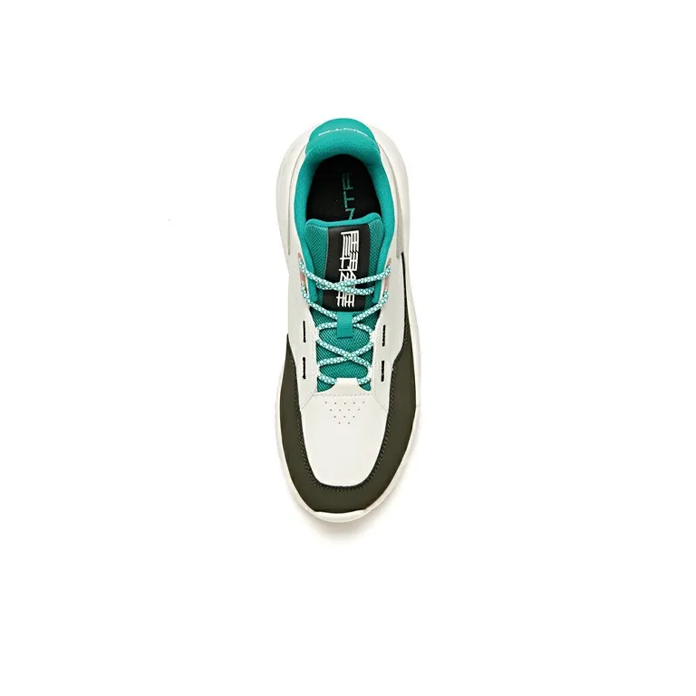 Anta Life Collection Unbridled Low Top Skateboard Shoes Men's White Black Green-2
