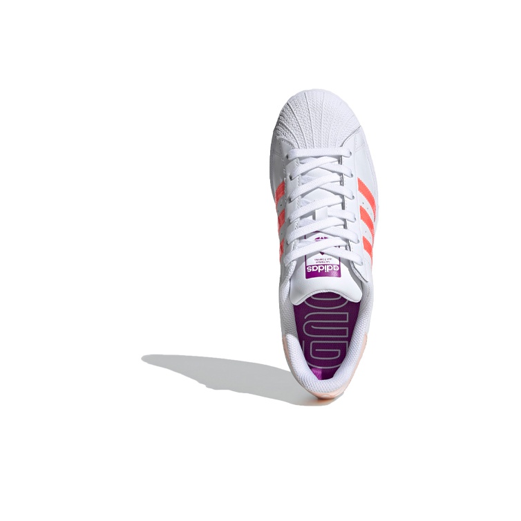 adidas★SUPERSTAR W★CLOUD WHITE/SIGNAL PINK/SHOCK PURPLE Adidas Superstar Women's Shoes Cloud White-Signal Pink-Shock