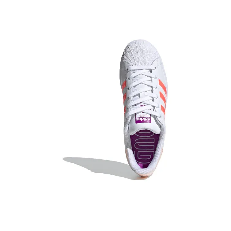 Adidas Superstar White Signal Pink Shock Purple Women's-3