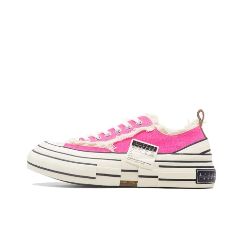 XVESSEL Skateboard Shoes Women's Low-Top Candy Pink/Neon Pink