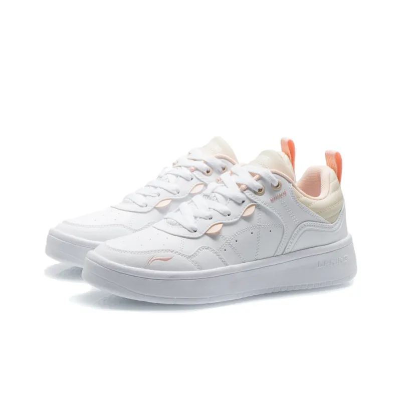 LINING Skateboard Shoes Women's Low Top Standard White/Swan White-2