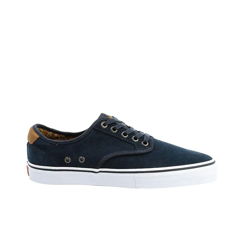 Vans Chima Ferguson Pro Anti-Slip And Wear-Resistant Lightweight Low-Top Skateboard Shoes Men's Marine Blue Brown-1