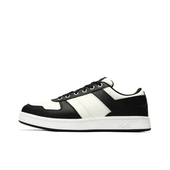PONY CITY WINGS Cushioned Slip Resistant Low Top Skateboard Shoes Unisex Black White
