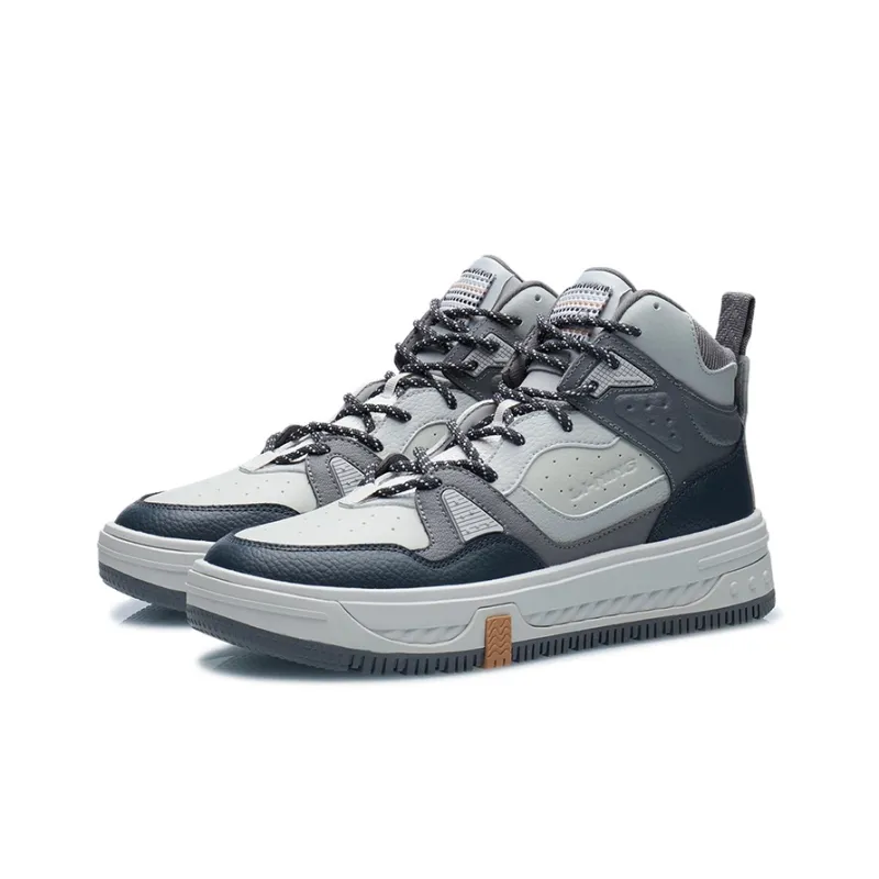 LiNing The Domain Line Territory Travel High Top Skateboard Shoes Men's Gray-2