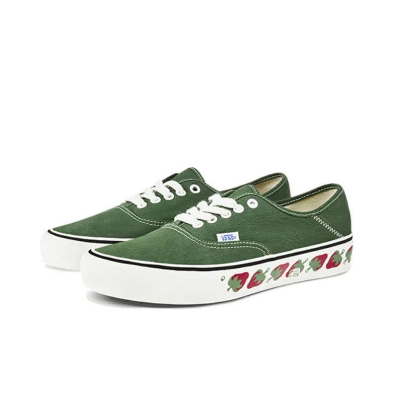 Vans Authentic Low Tops Non Slip Lightweight Skateboarding Shoes Unisex Green-2