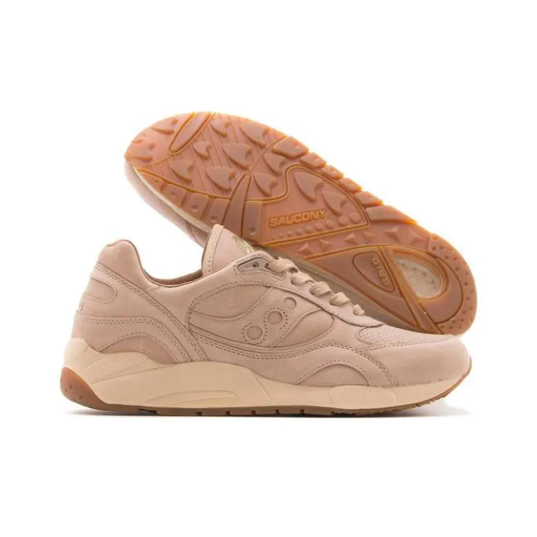 Saucony Shadow 6000 Cushioning, Wear Resistant Low Top Running Shoes Men's Gray Brown-4