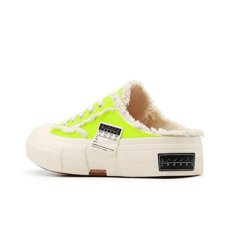 VESSEL G.O.P. Slip On Low Top Skateboard Shoes Unisex Neon Green-1