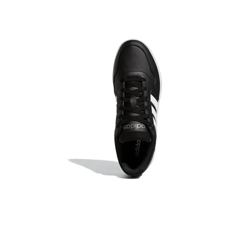 Adidas Hoops 3.0 Low Black White Stripes-4