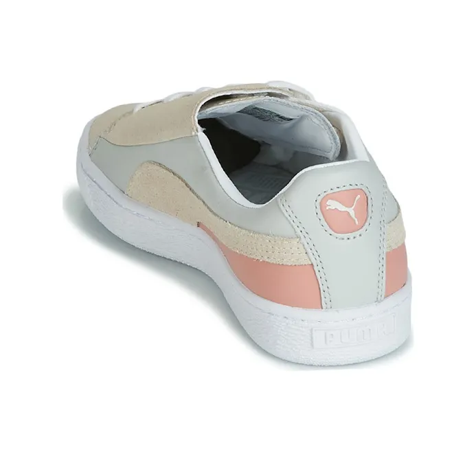 PUMA Basket Crush Paris Balanced Lightweight Low Top Skateboard Shoes Women's Light Umber-3