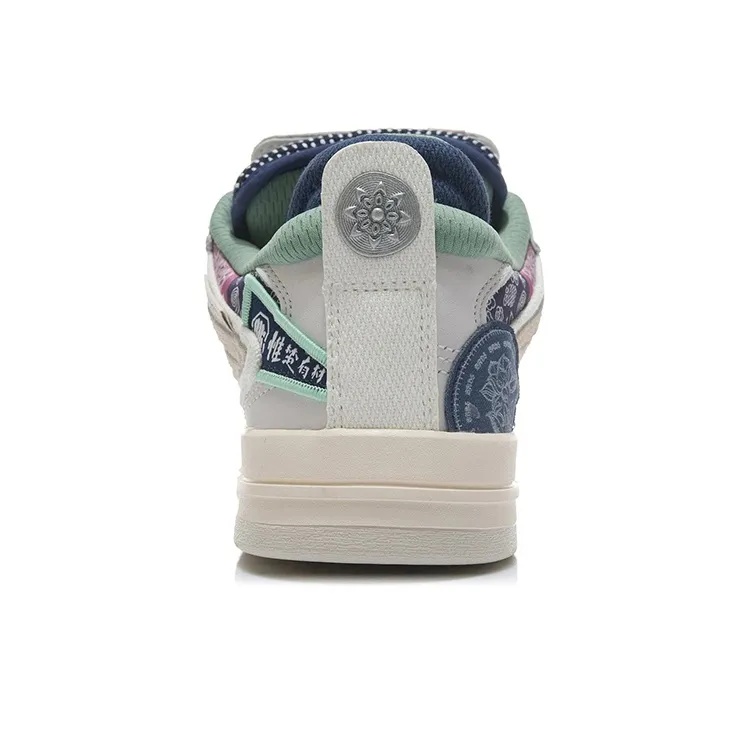 LiNing Wave Pro Anti Slip And Wear Resistant Lightweight Low Top Skateboard Shoes Men's Gray Green-5