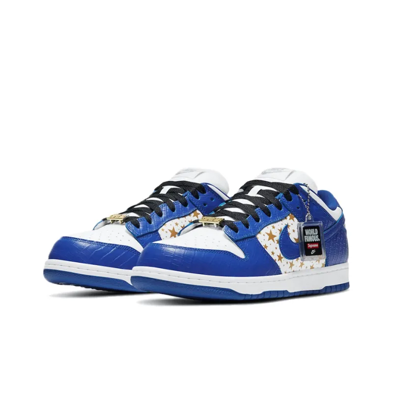 Nike Sb Dunk Low Supreme Stars Hyper Royal 2021-2