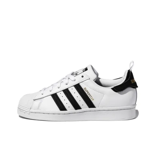 Adidas Originals Superstar Series Skateboard Shoes Unisex Low-Top Black/White/Gold