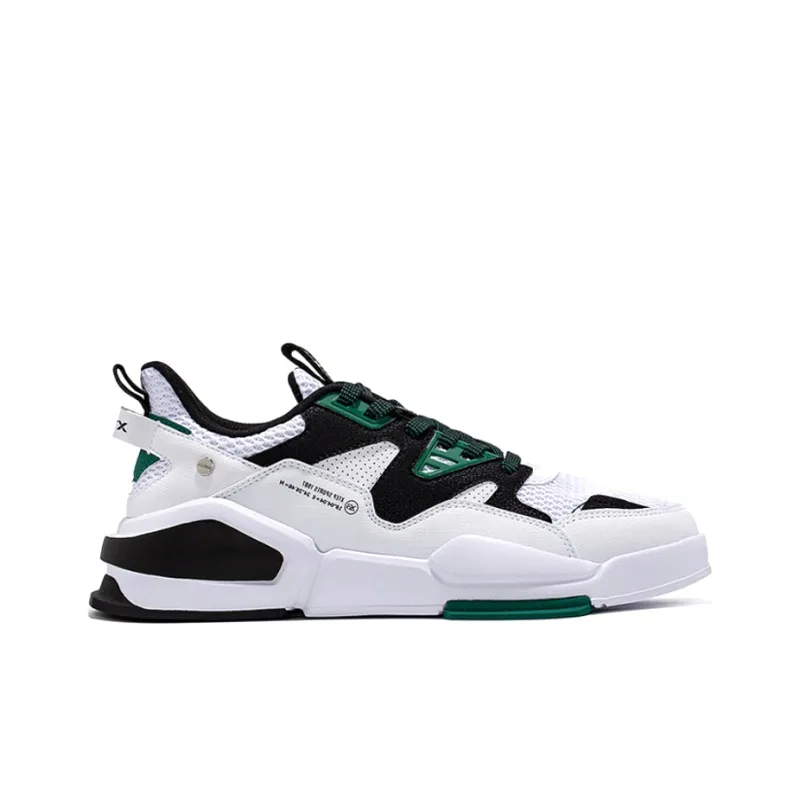 XTEP Low Top Skateboard Shoes Men's White & Black-1
