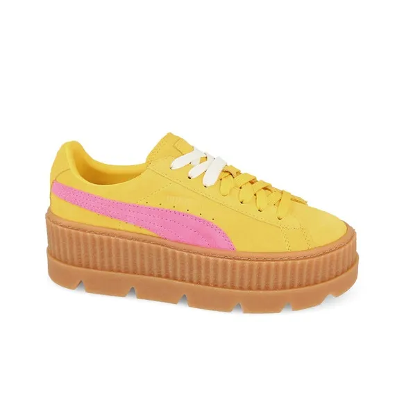 PUMA Cleated Creeper Rihanna Fenty Suede Lemon Women's-1