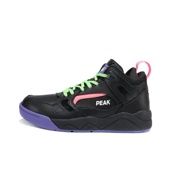 PEAK Durable Breathable Mid Top Skateboard Shoes Men's Black Green