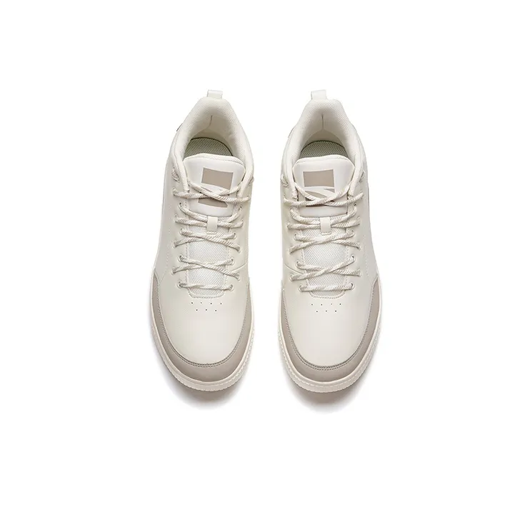 Anta Abrasion-Resistant Slip-Resistant Low-Top Skateboard Shoes Men's Ivory White-2