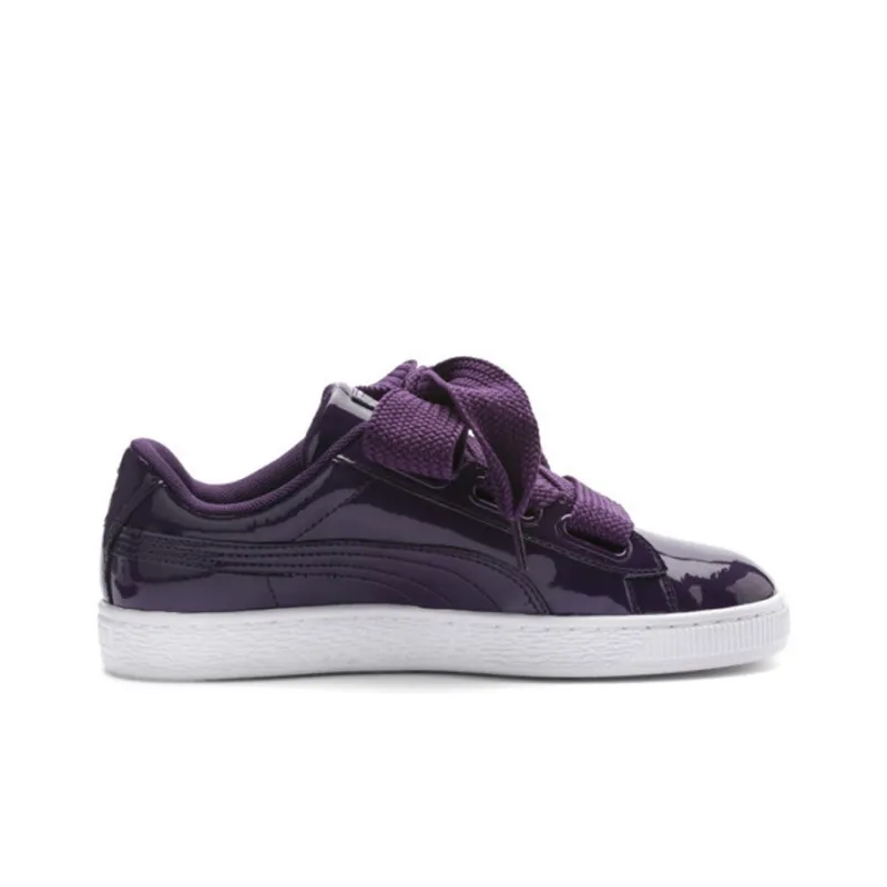 PUMA Basket Non-slip Lightweight Low-Top Skateboard Shoes Women's Purple-1