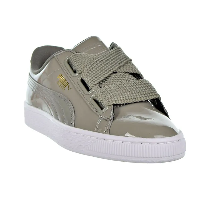 PUMA Basket Heart Patent Silver/Grey Women's-2