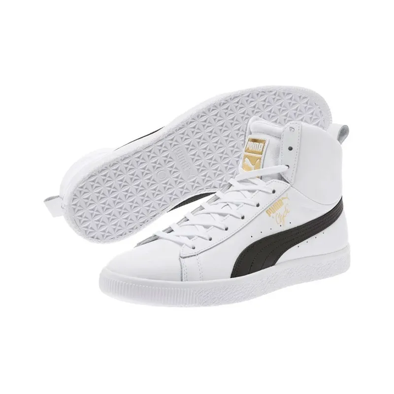 Puma Clyde Mid Core Foil 'White'-3