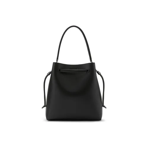 CHARLES&KEITH Polyurethane One Shoulder Handbag Tubas Women's Jet Black/Beige