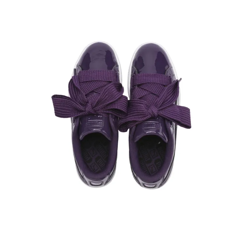 PUMA Basket Non-slip Lightweight Low-Top Skateboard Shoes Women's Purple-2