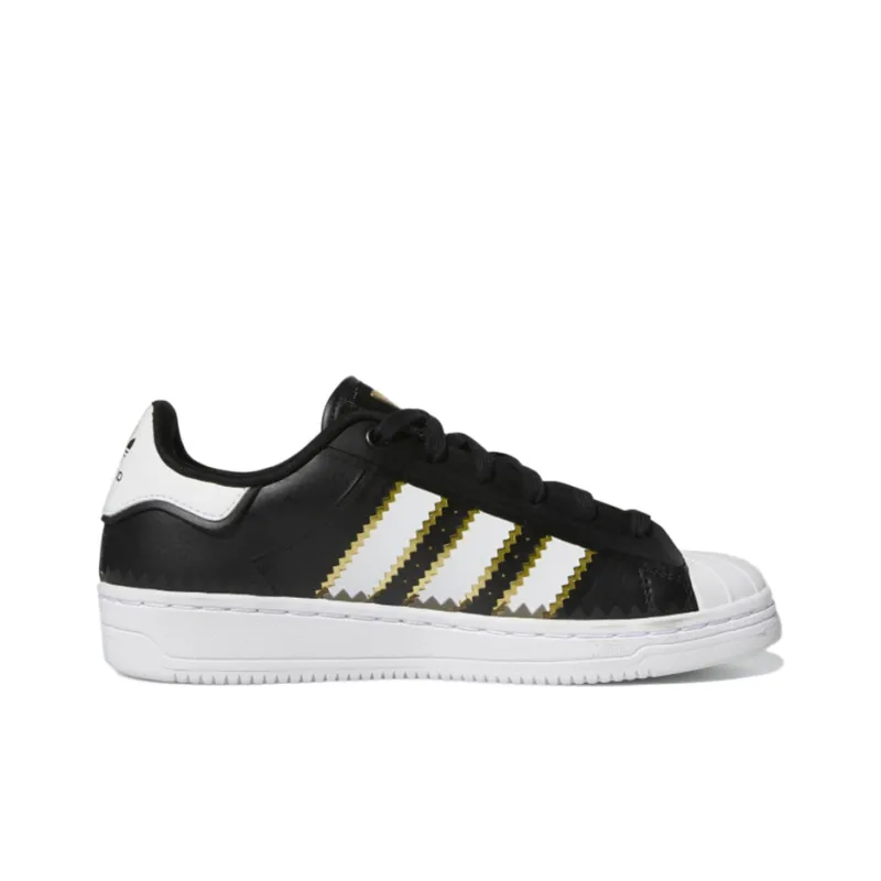 Adidas Superstar Ot Tech Core Black Cloud White Gold Metallic Women's-1
