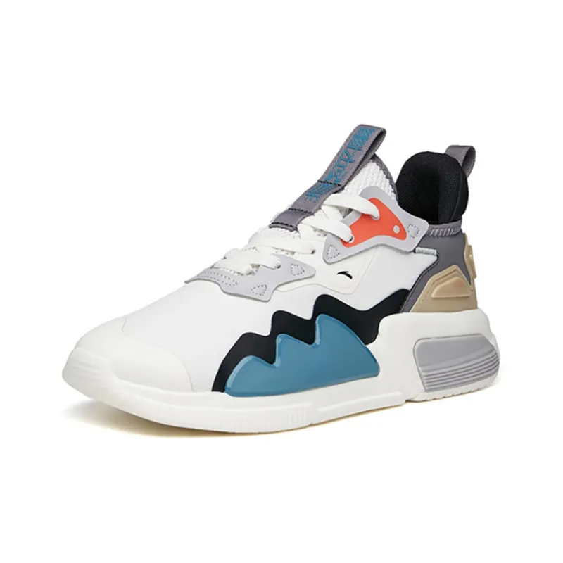 Anta Rejecting Mediocrity Anti-Slip And Wear-Resistant Breathable Low-Top Skateboard Shoes Men's Ivory White-2