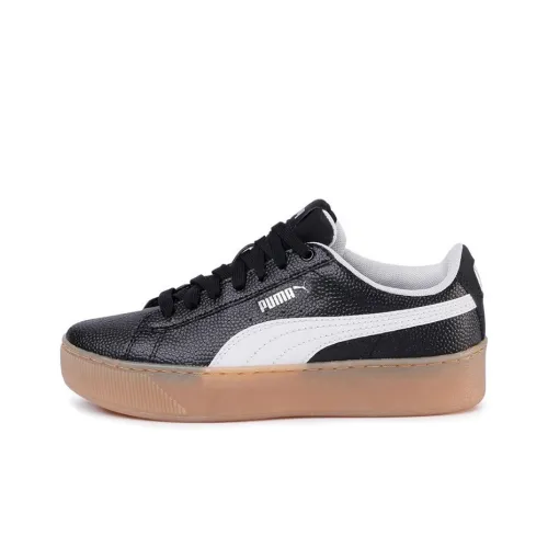 PUMA Vikky Platform Skateboard Shoes Women's Low-Top Black