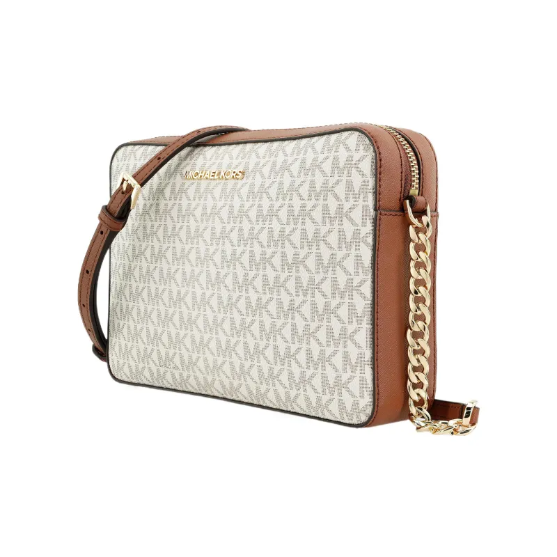MICHAEL KORS Jet Set Cow Leather Camera Bags Shoulder Bags Women's Vanilla & Brown-1