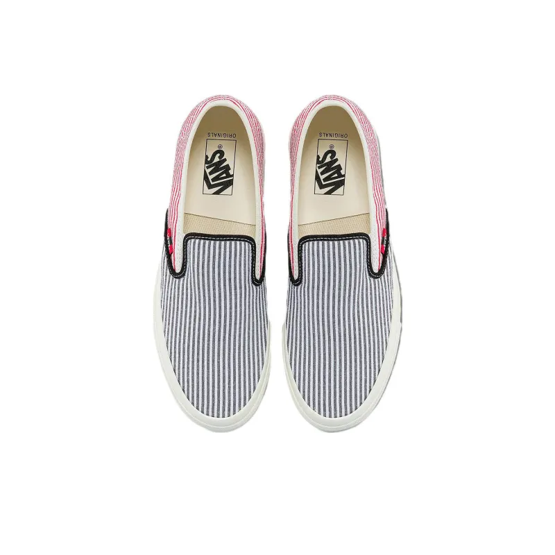 Vans Style 48 Lx Casual Fashion Skate Shoes Unisex Blue Pink Stripe 'Blue Pink'-2