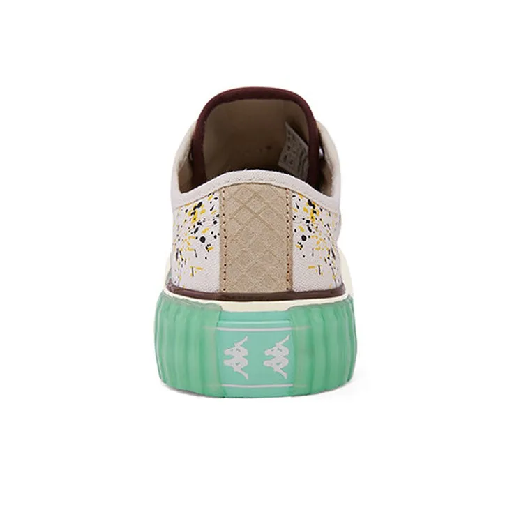 Kappa Anti Slip Wear Resistant Low Top Skateboard Shoes Unisex Feather White-3