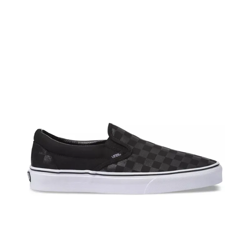 Vans Classic Slip On Checkerboard Black Charcoal-1